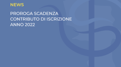 PROROGA SCADENZA CONTRIBUTO DI ISCRIZIONE ANNO 2022