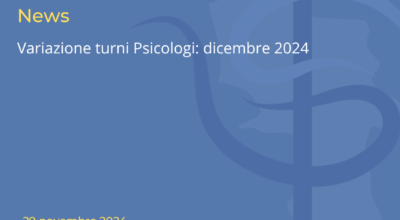 Variazione turni Psicologi: dicembre 2024