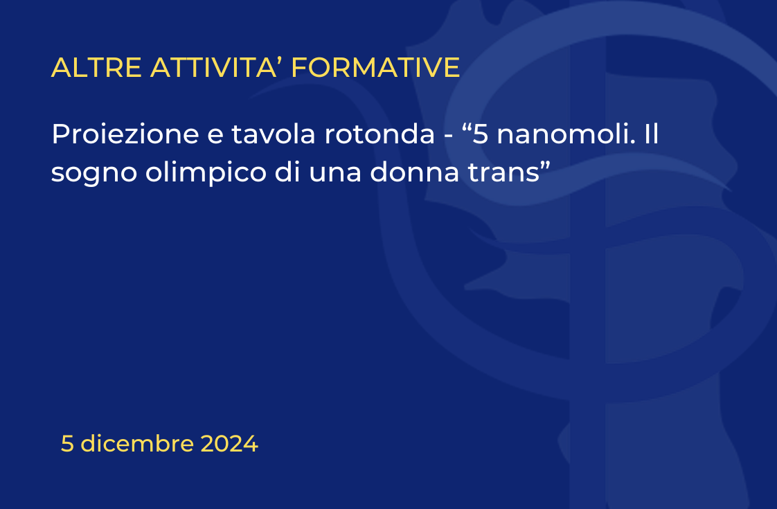 Proiezione e tavola rotonda “5 nanomoli. Il sogno olimpico di una donna trans”