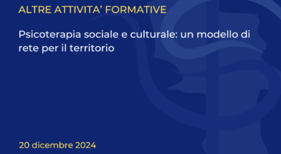 Psicoterapia sociale e culturale: un modello di rete per il territorio