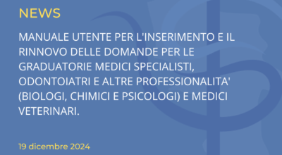 MANUALE UTENTE PER L’INSERIMENTO E IL RINNOVO DELLE DOMANDE PER LE GRADUATORIE MEDICI SPECIALISTI, ODONTOIATRI E ALTRE PROFESSIONALITA’ (BIOLOGI, CHIMICI E PSICOLOGI) E MEDICI VETERINARI- ASL CASERTA