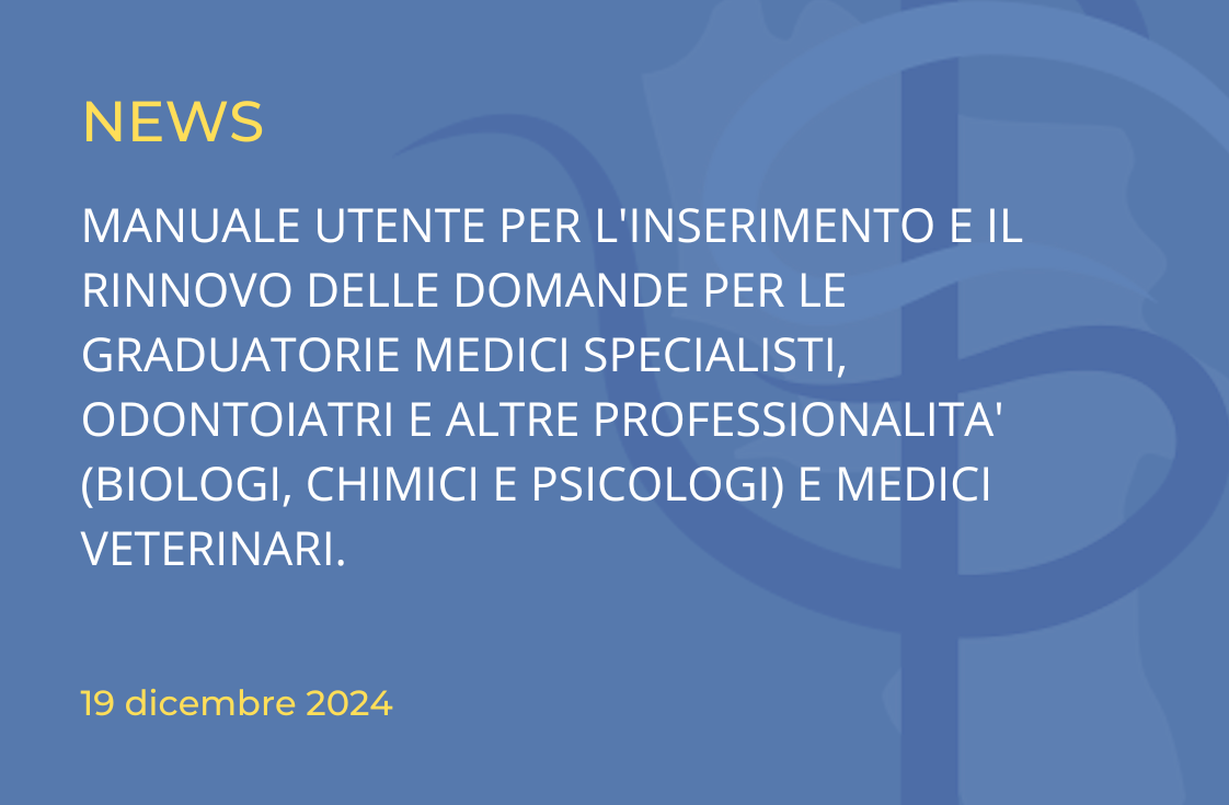 MANUALE UTENTE PER L’INSERIMENTO E IL RINNOVO DELLE DOMANDE PER LE GRADUATORIE MEDICI SPECIALISTI, ODONTOIATRI E ALTRE PROFESSIONALITA’ (BIOLOGI, CHIMICI E PSICOLOGI) E MEDICI VETERINARI- ASL CASERTA