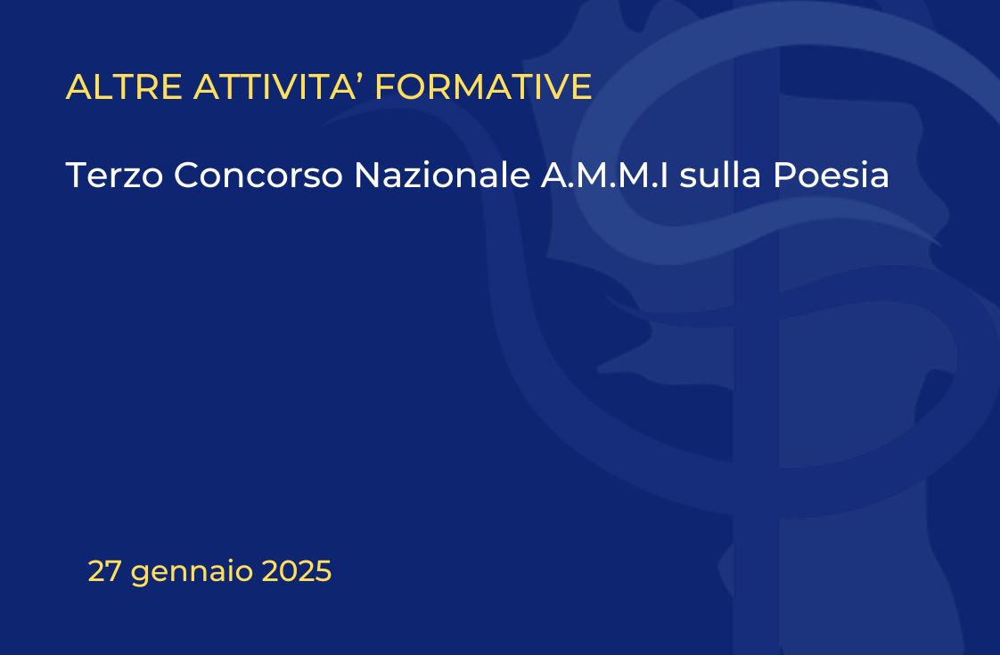 Terzo Concorso Nazionale A.M.M.I sulla Poesia