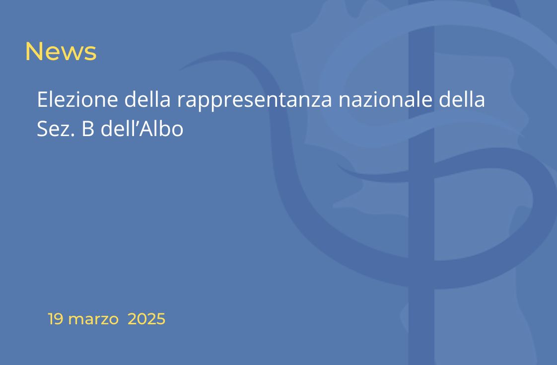 Elezione della rappresentanza nazionale della Sez. B dell’Albo